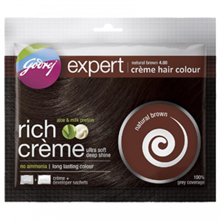 GODREJ EXPERT NATURAL BROWN 4.00 HAIR COLOUR 20GM